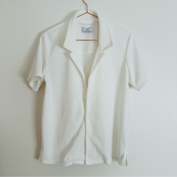 Aritzia Tna Newcastle Shirt Terrycloth polo button down short sleeve - Picture 5 of 10